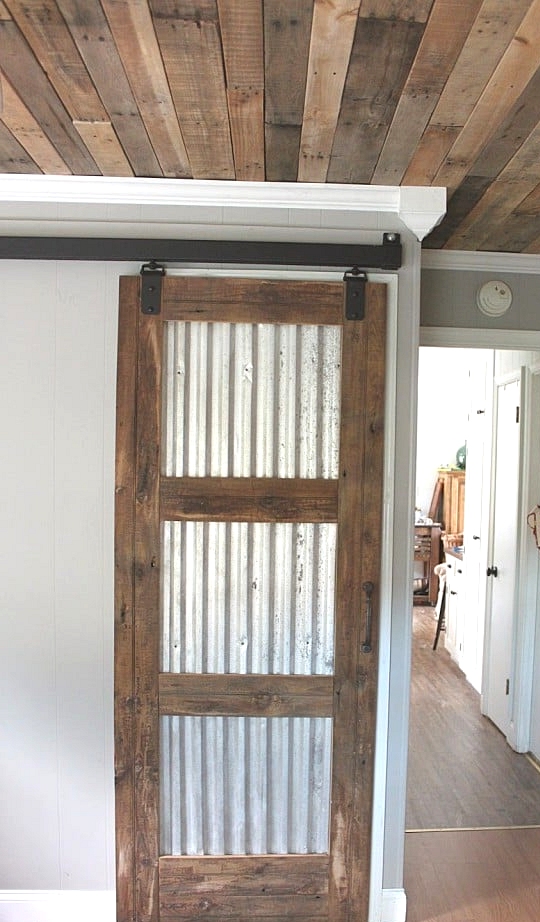 #99. PALLET WOOD TURNED INTO A SLIDING DOOR