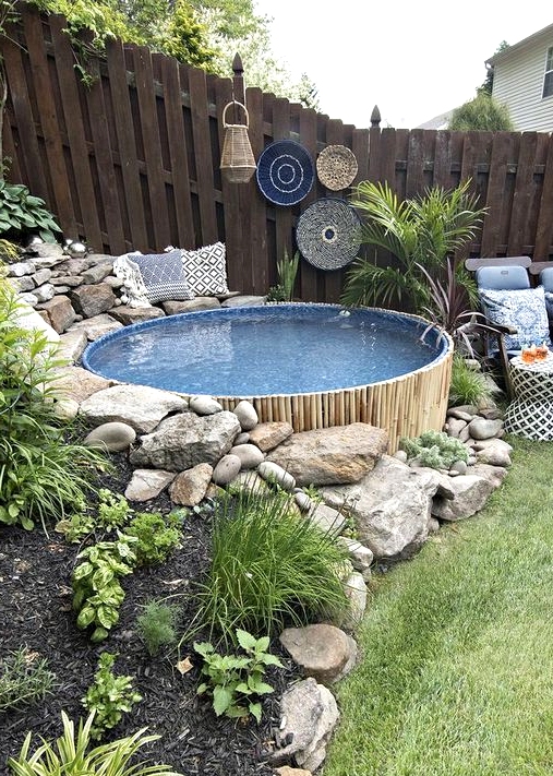 A stock tank pool is perfect for those hot summer days. 