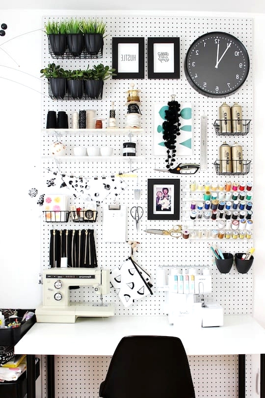 12. USE THE ORGANIZATION SKILLS OF A PEGBOARD