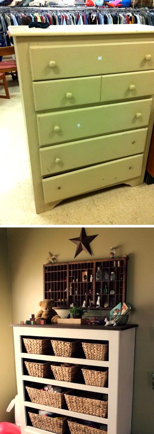9$ THRIFT STORE DRAWER TRANSFORMED INTO A COOL FUNCTIONAL STORAGE