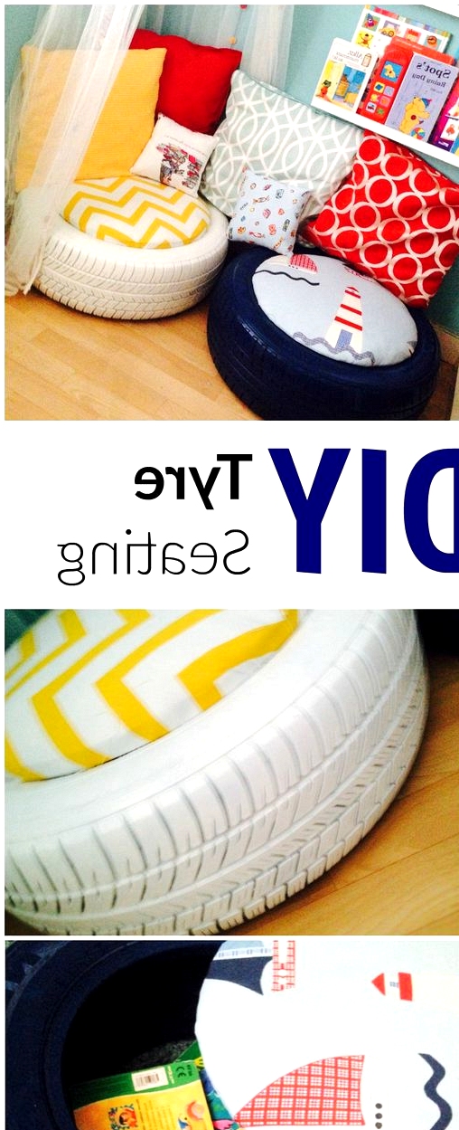 create colorful comfy tyre seating