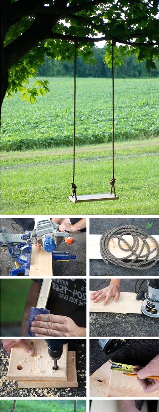 simple to realize outdoor swing backyard project