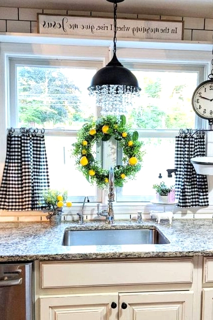 A Beautiful Chandelier in the Kitchen