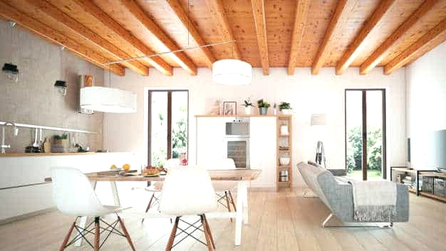 Exposed Wooden Beams for a Farmhouse Look
