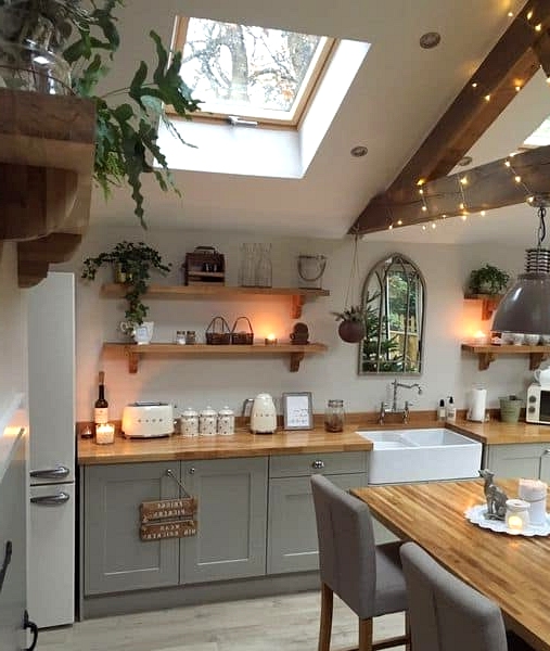 Naturally Illuminated Farmhouse Kitchen