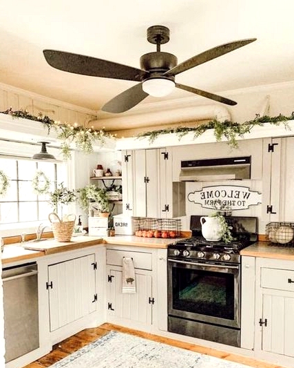 A Ceiling Fan in the Kitchen