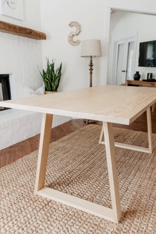 Modern DIY dining table idea perfect for a modern dining room