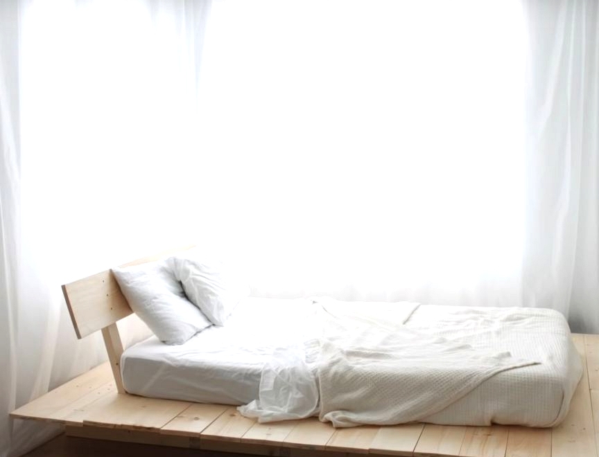 DIY platform bed with storage