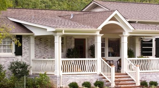 Flat Porch Roof for a Ranch Home