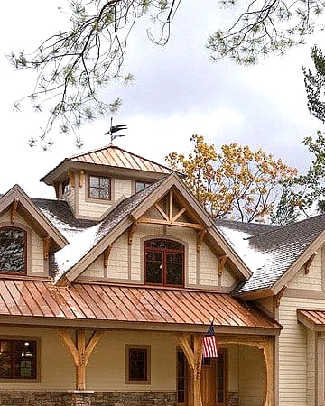 Copper Porch Roof for a Stylish Look