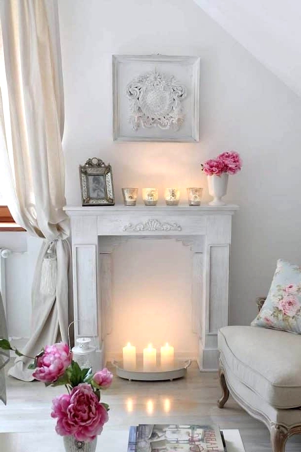 A Shabby Chic Fireplace