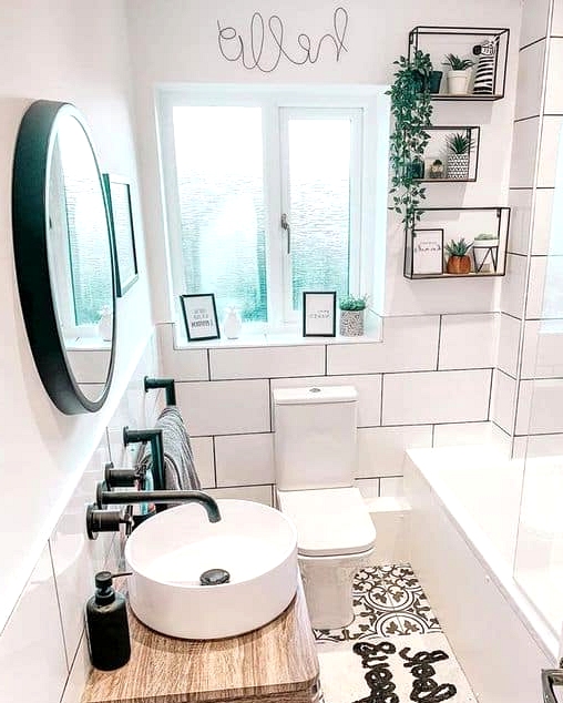 Increase Space With Oversized White Tiles