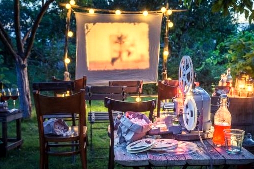 Hang a Sheet for Outdoor Movie Nights