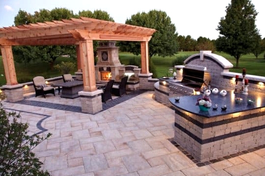 Keep a Brick Paving Design Throughout the Space