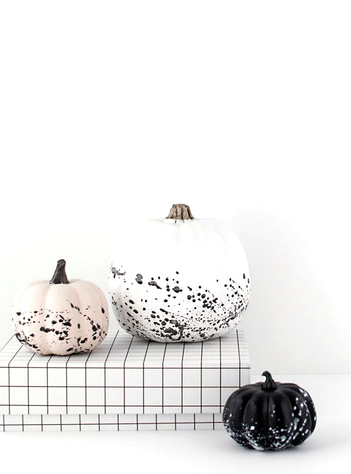 Jackson Pollock Splatter Paint Pumpkin decor