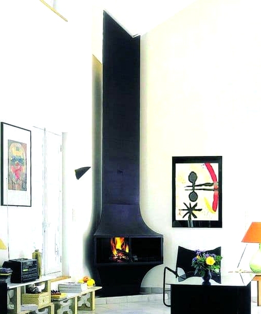 Classic Metal Fireplace with a Twist