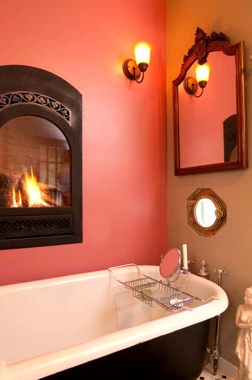 A Fireplace in the Bathroom