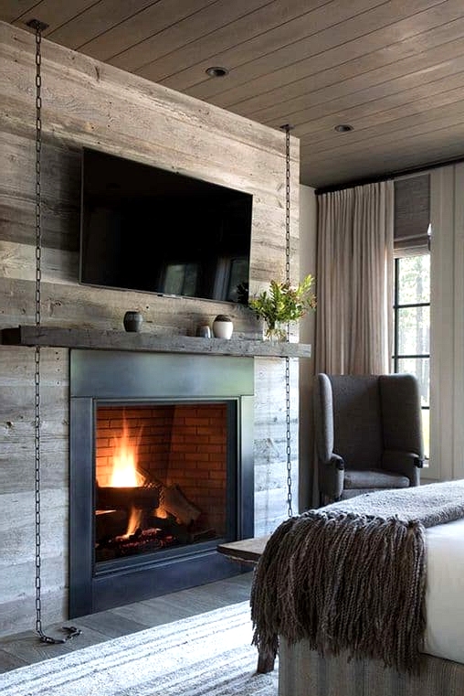 A Bedroom Corner Fireplace