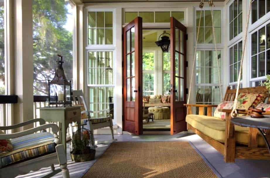 Get French Doors to Connect the Home to the Porch