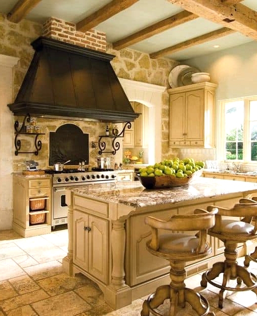 The Luxurious Barnwood Kitchen Island