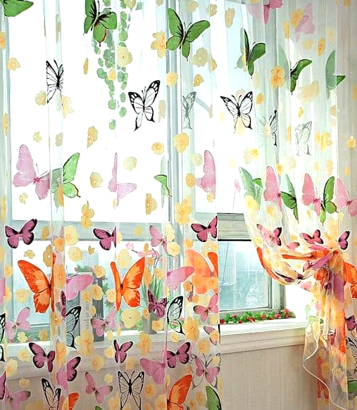 Sheer Printed Curtains