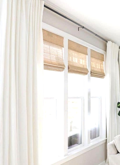 Use Bamboo Blinds with Curtains