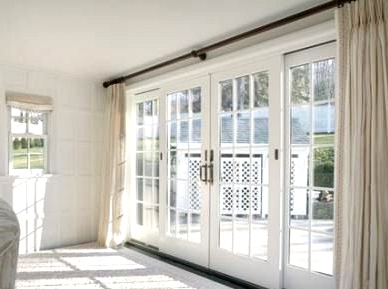 Use One Set of Curtains for the Entire Door Window Area