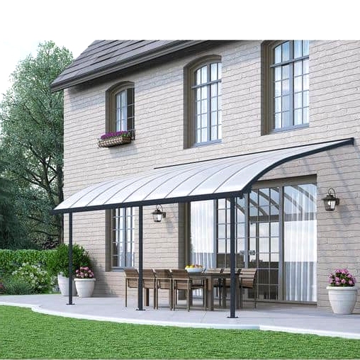 A Curved Awning Creates Modern Appeal