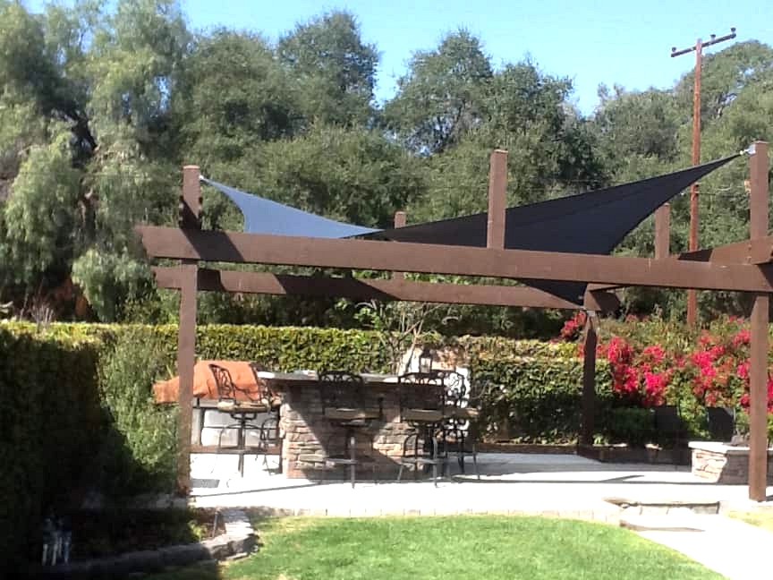 Hang a Shade Sail to Cover Your Deck