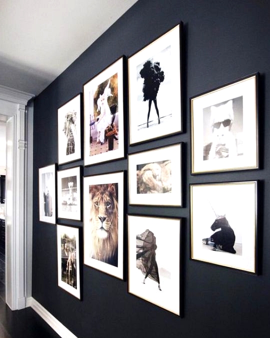 Gallery Wall Ideas To Inspire | Dramatic black wall