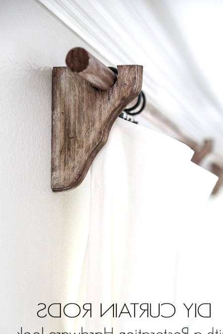 How to make your own DIY rustic curtain rods 