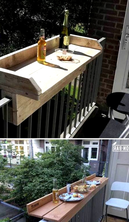 This DIY balcony bar is perfect for small outdoor spaces in condos and apartments 