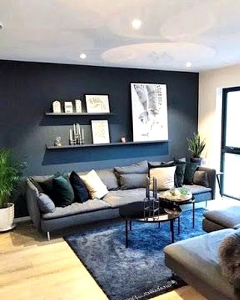 24 Modern Living Room Design with Dark Paint Colors