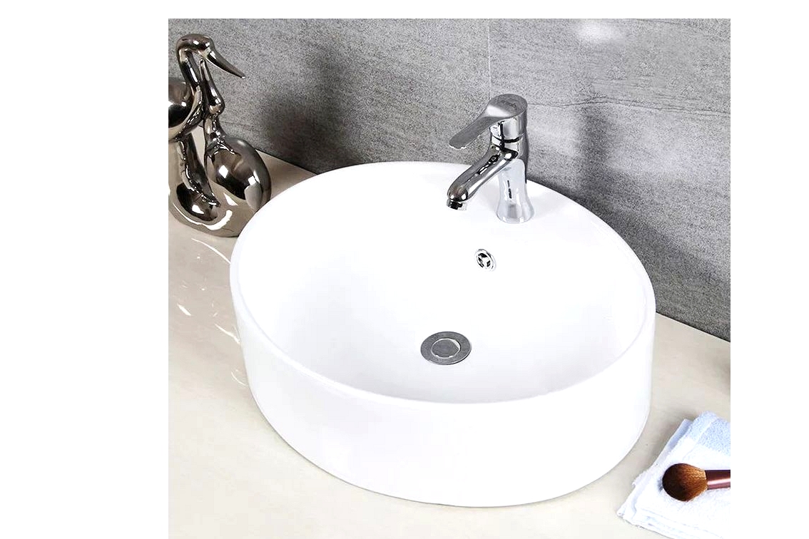 Install a Porcelain Ceramic Oval Sink