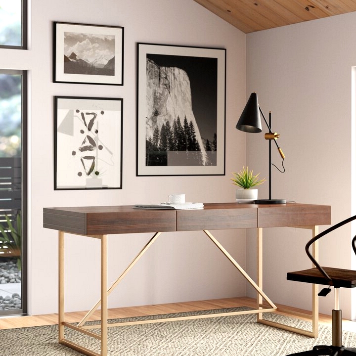 This executive style desk with hidden drawers is just the thing you need to convert your side hustle into an empire! 