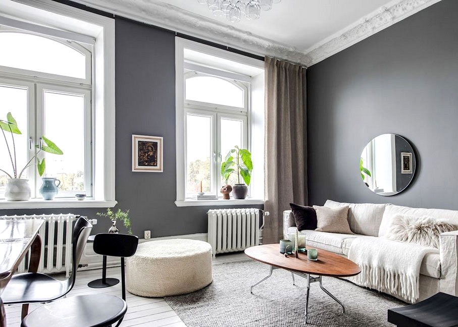 Elegant interiors and barbecue on the balcony: fashionable condominium in Sweden