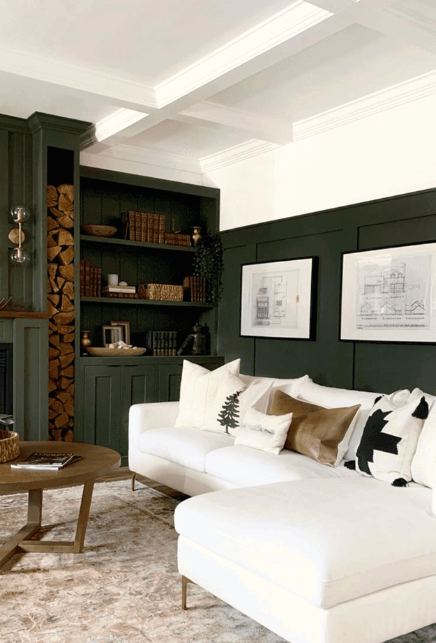 Moody Dark Green Accent Wall Ideas