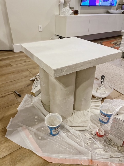 IKEA side table hack turns this Lack table into an iconic accent table. 