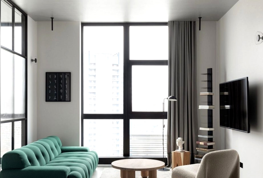 Fashionable minimalism in design of bachelor condominium in Kyiv (85 sqm)