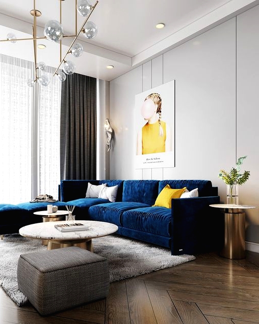 36 Navy Sofas For Elegant Residing Rooms