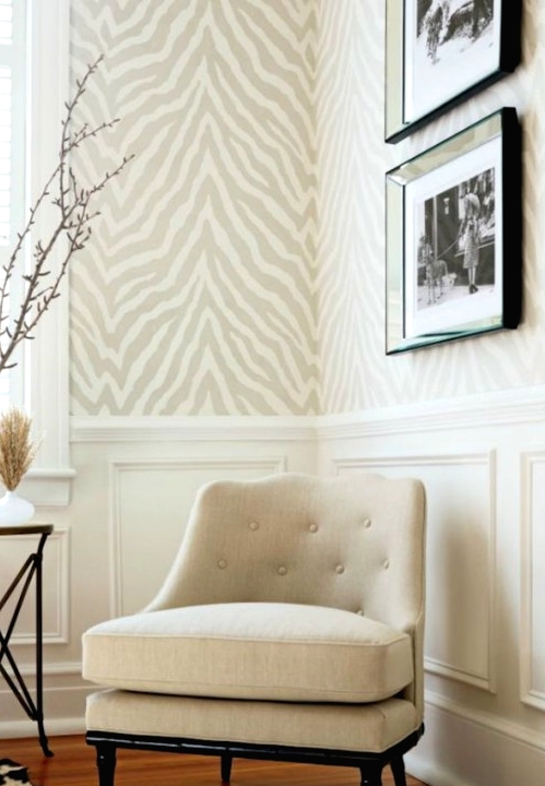 a popular animal print - zebra print - done neutral to make it more compatible and make it fit every space easily
