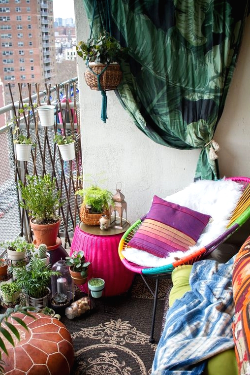 59 Lovely Boho Stylish Balcony Decor Concepts