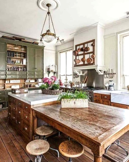 64 Classic Picket Kitchen Island Designs