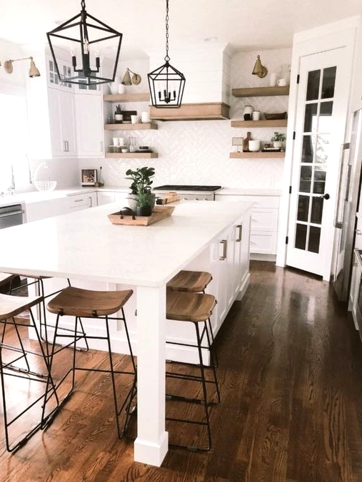 74 Fashionable And Good Kitchen Island Seating Choices