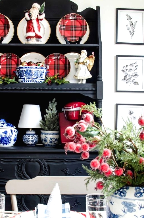 bold red plaid plates will add holiday cheer to your dining room or kitchen