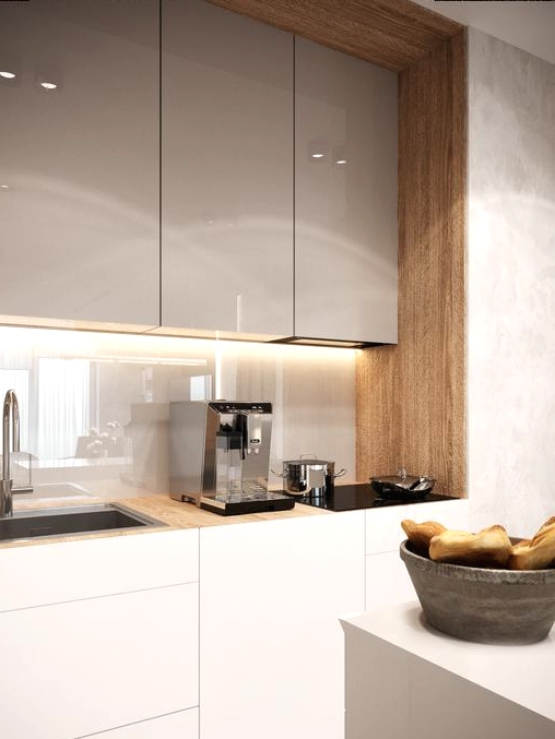 51 Stylish Minimalist Strong Glass Kitchen Backsplashes