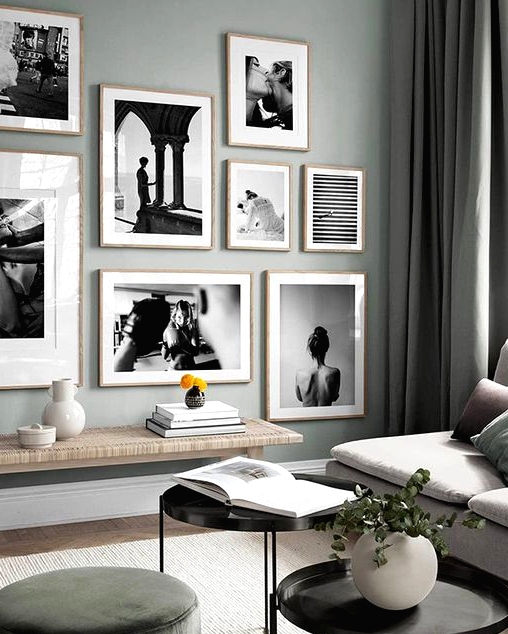 34 Fashionable Black And White Gallery Wall Concepts