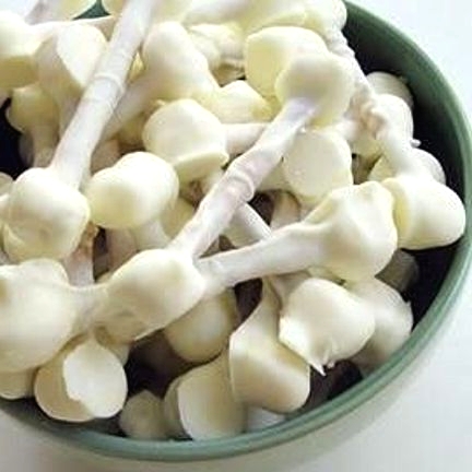 edible white chocolate bones are a gorgeous idea for Halloween, treat your guests with scary yet delicious sweets