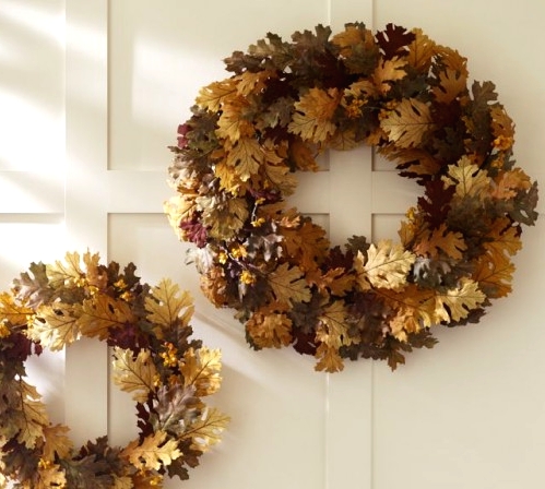 a duo of pretty and cute fall leaves in various colors is a lovely idea for fall and Thanksgiving decor and you can DIY them easily