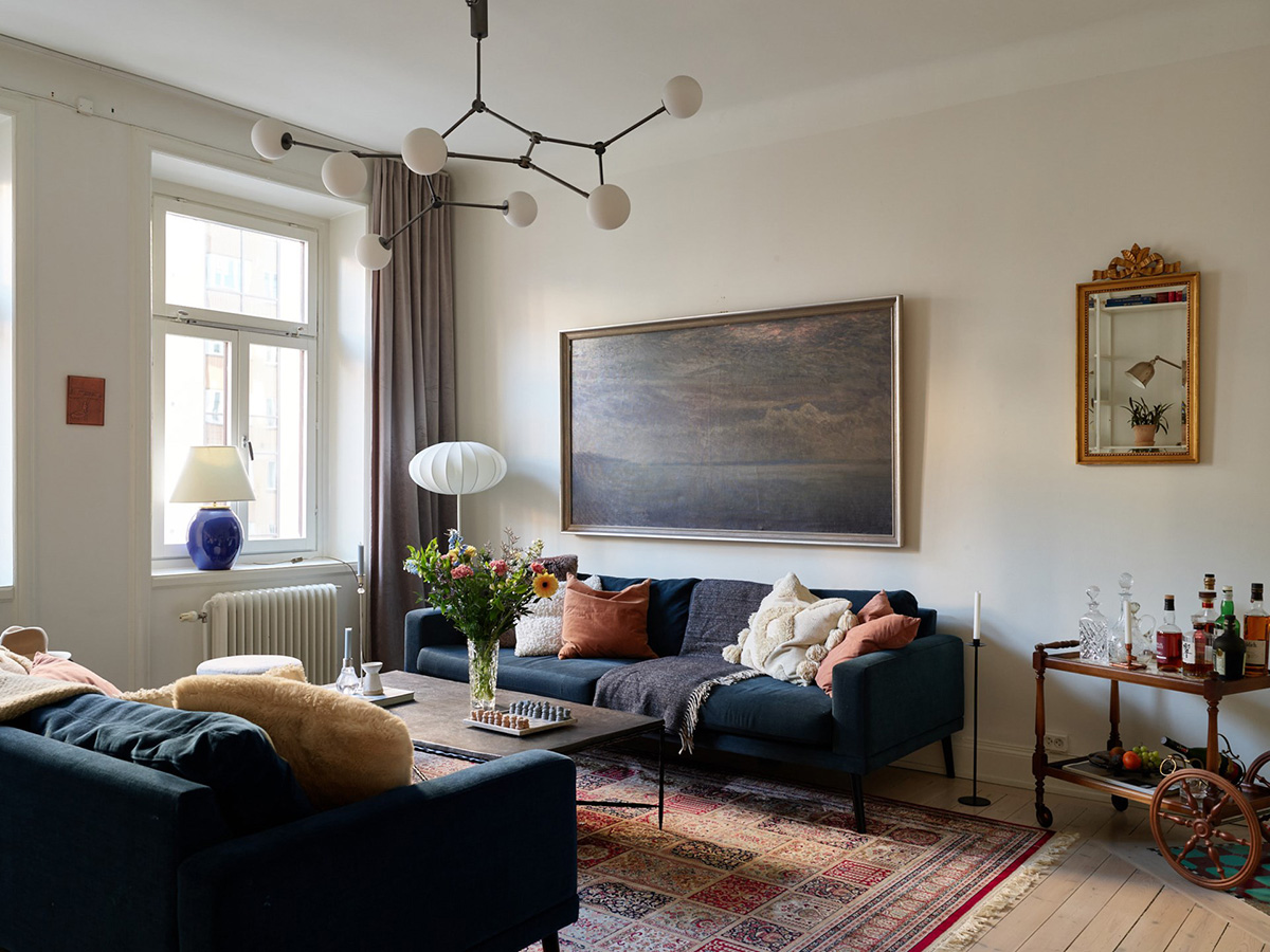 Charming Stockholm Apartment Adorned with Vintage Accents